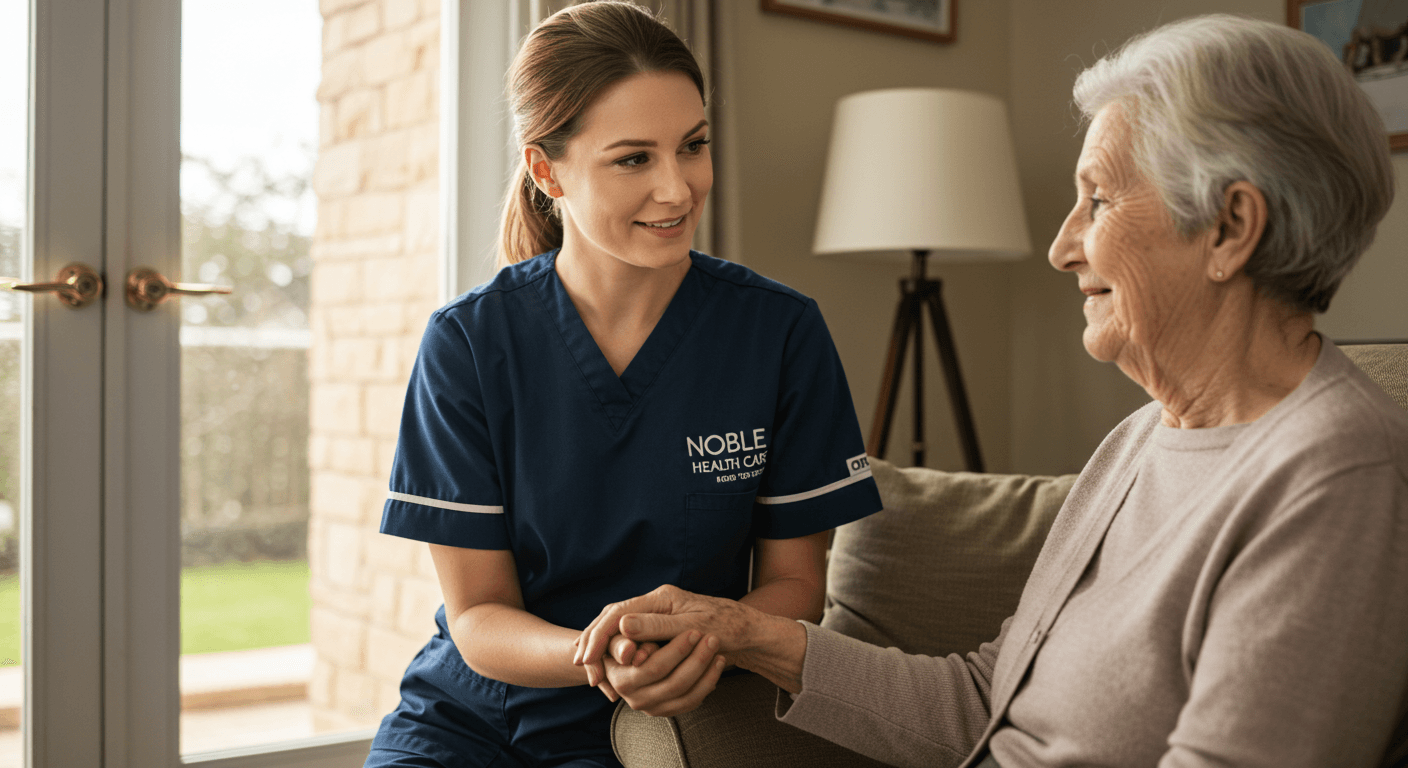 Caregiver with a senior patient